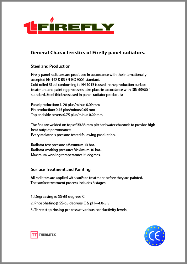 firefly compact radiators general characteristics