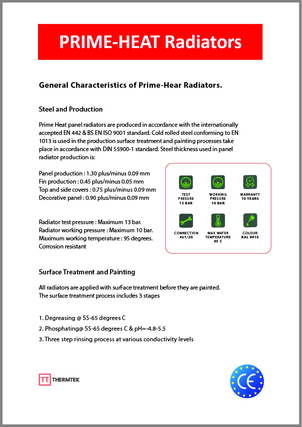 firefly prime heat radiators brochure