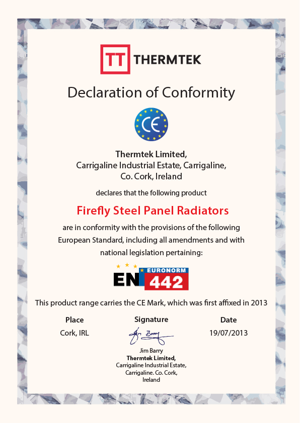 firefly vertical radiators CE