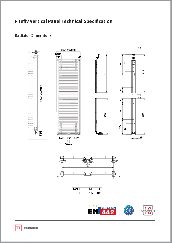 firefly vertical radiators tech info